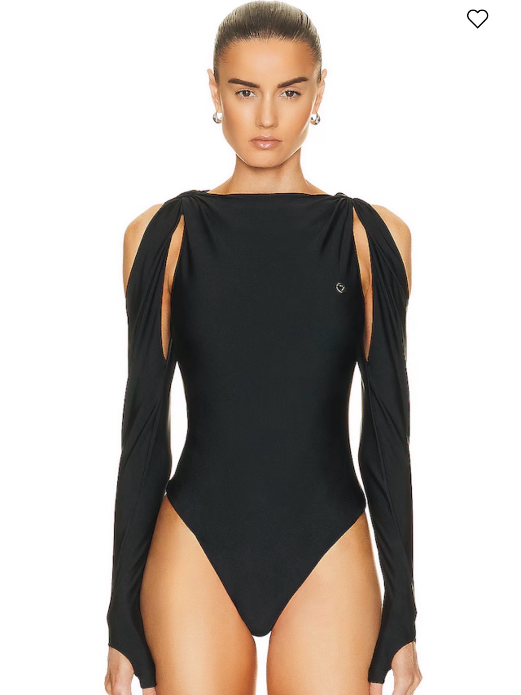 Coperni Black Draped Cut-Out Bodysuit